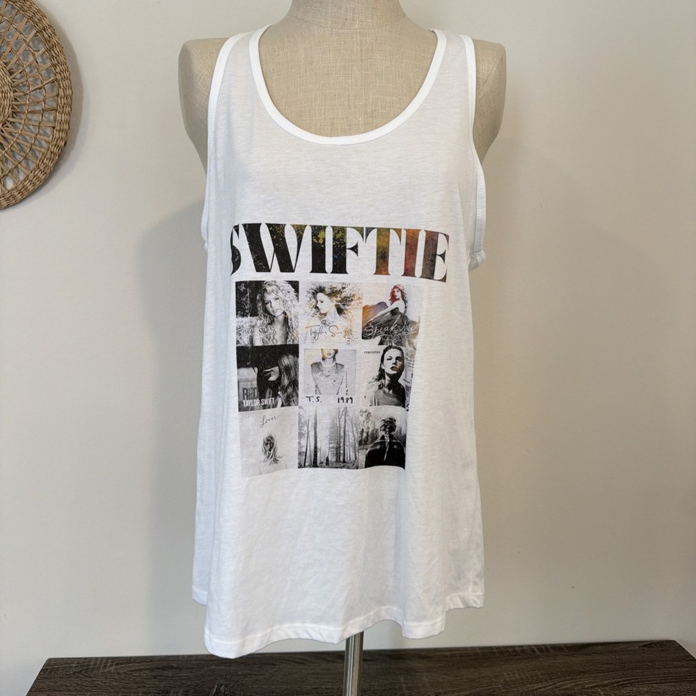 Taylor Swift Tank Top Women's Size XXL‎ White NWOT Swiftie
